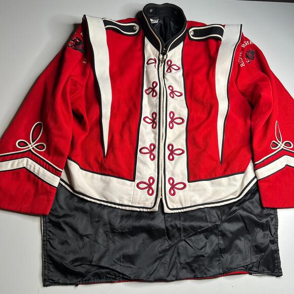 Vintage Ridge Regiment Band Jacket Red Black Military Marching Uniform USA Kapp
